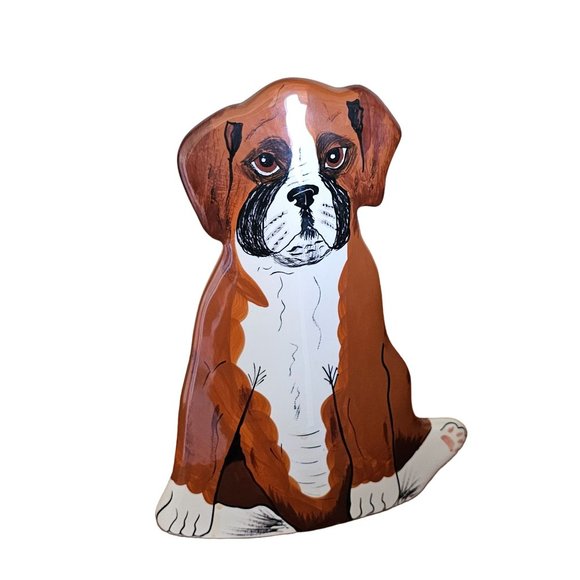 Dogs By Nina Lyman Boxer Vase Puppy Ceramic - Picture 2 of 8